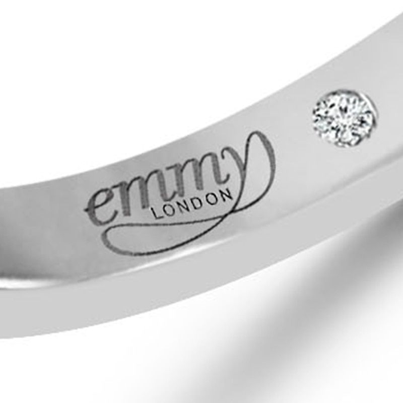 Emmy London Platinum 0.33ct Total Diamond Halo Ring