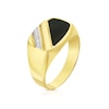 Thumbnail Image 1 of 9ct Yellow Gold Diamond & Onyx Signet Ring
