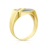 Thumbnail Image 2 of 9ct Yellow Gold Diamond & Onyx Signet Ring