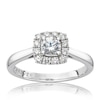 Thumbnail Image 0 of The Forever Diamond Platinum Halo 0.50ct Total Ring