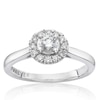 Thumbnail Image 0 of The Forever Diamond Platinum Flower Halo 0.33ct  Diamond Ring