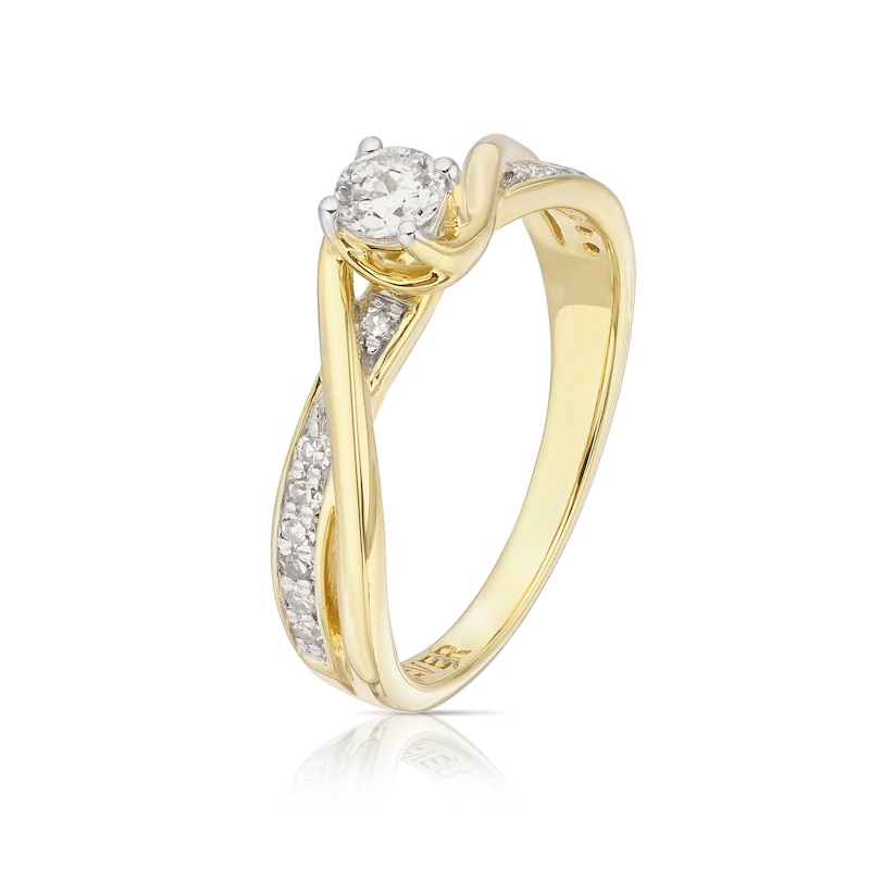 The Forever Diamond 18ct Yellow Gold 0.33ct Twist Ring