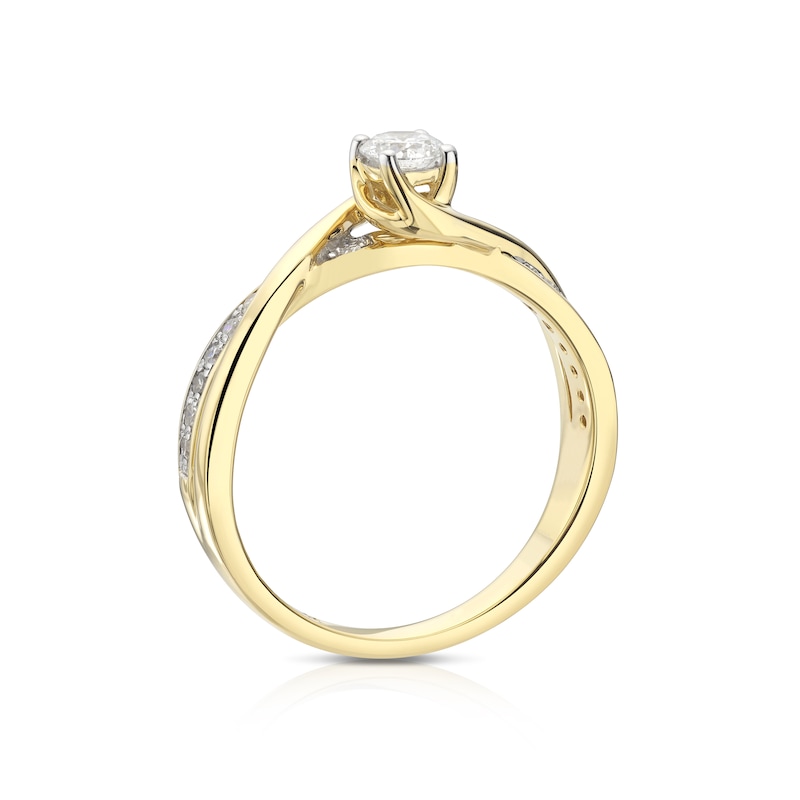 The Forever Diamond 18ct Yellow Gold 0.33ct Twist Ring