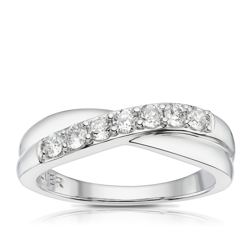 The Forever Diamond Platinum 0.28ct Crossover Ring