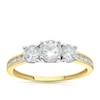 Thumbnail Image 0 of 9ct Yellow Gold Cubic Zirconia Trilogy Ring