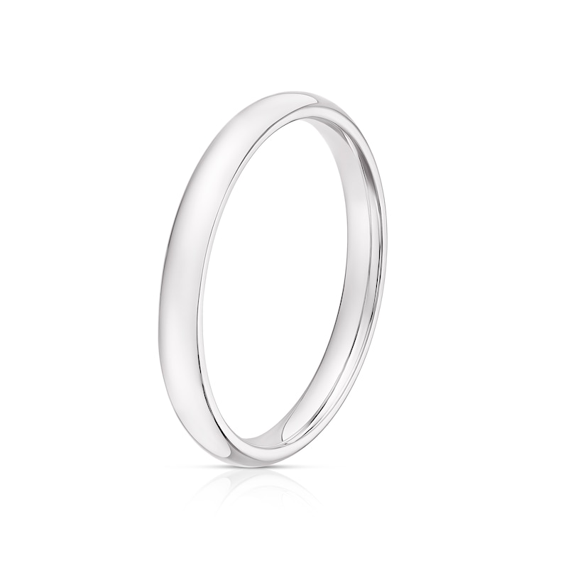 18ct White Gold 2mm Extra Heavy Court Ring