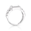 Thumbnail Image 2 of Men's Sterling Silver 0.05ct Diamond Square Signet Ring