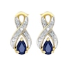 Thumbnail Image 0 of 9ct Yellow Rhodium Plated Sapphire Earrings
