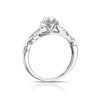 Thumbnail Image 2 of 9ct White Gold 0.25ct Diamond Twisted Shoulders Solitaire Ring