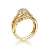 Thumbnail Image 2 of Perfect Fit 9ct Yellow Gold 0.33ct Diamond Cushion Halo Bridal Set