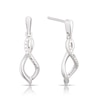 Thumbnail Image 0 of Sterling Silver Diamond Twist Drop Earrings