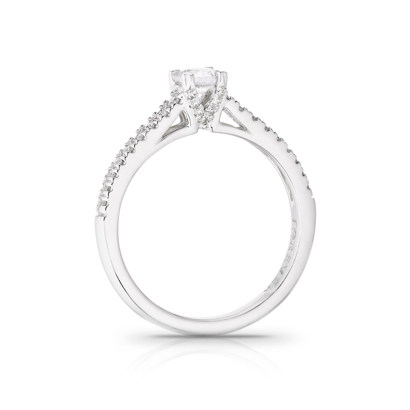 Forever Diamond Platinum 0.40ct Total Diamond Solitaire Ring