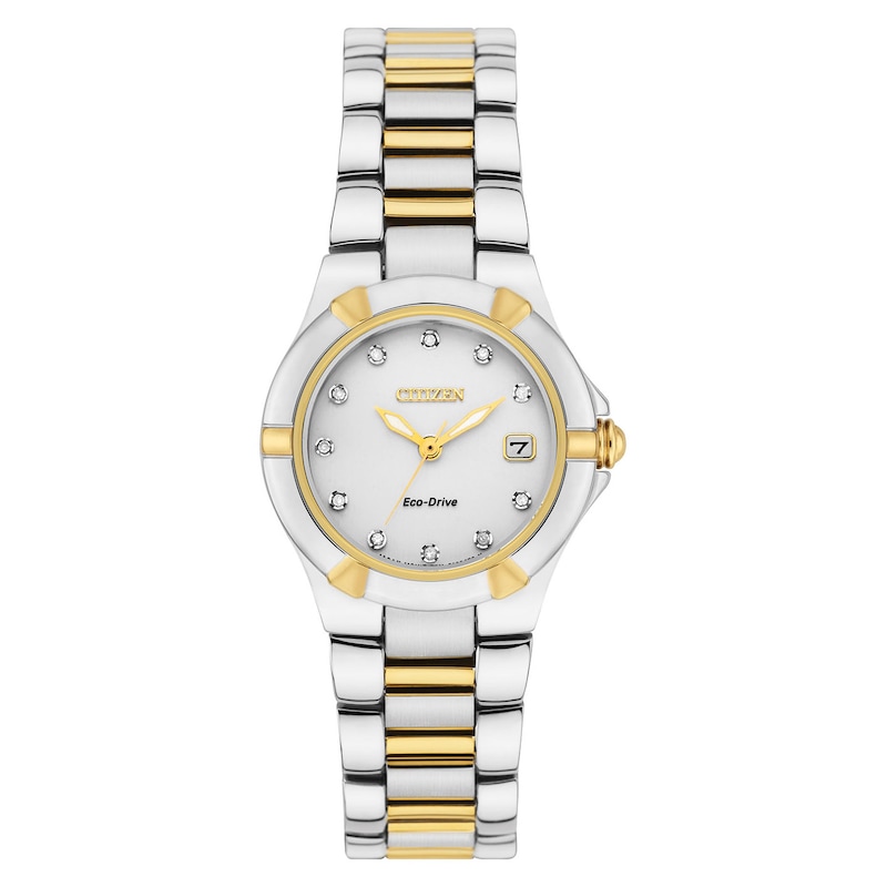 Citizen Ladies' Eco-Drive Diamond Dot Stainless Steel Bracelet Watch