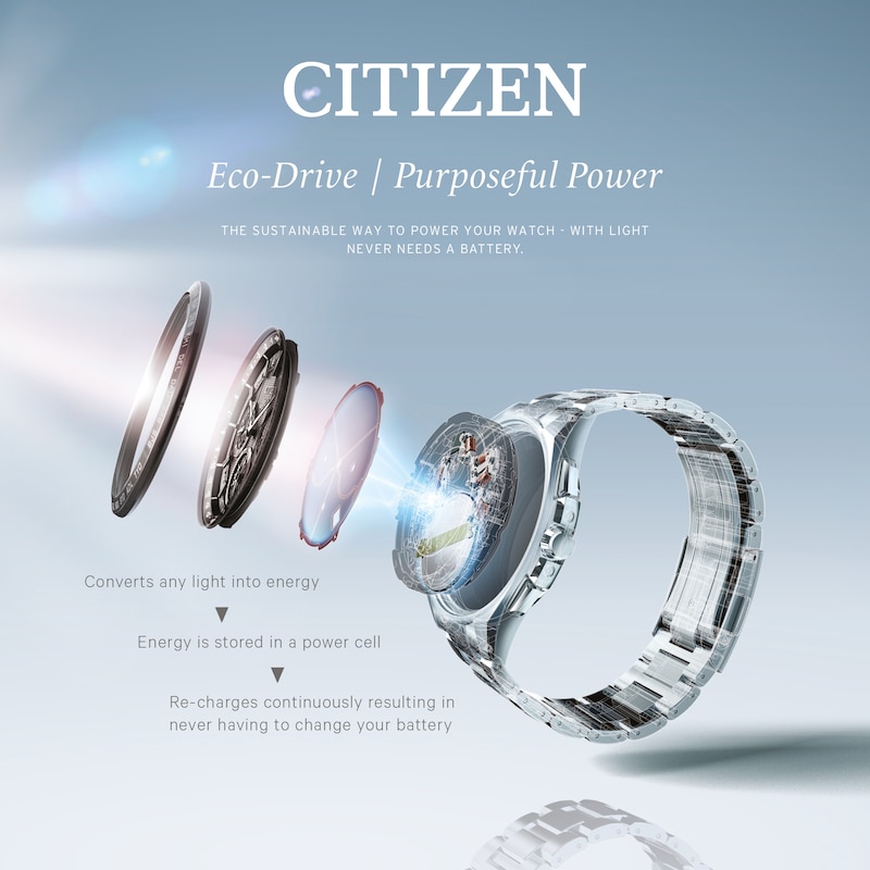 Citizen Ladies' Eco-Drive Diamond Dot Stainless Steel Bracelet Watch