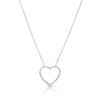 Thumbnail Image 0 of Silver 0.15ct Diamond Total Heart Pendant