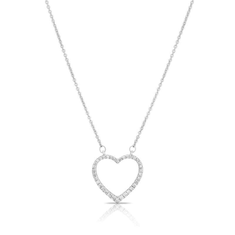 Silver 0.15ct Diamond Total Heart Pendant