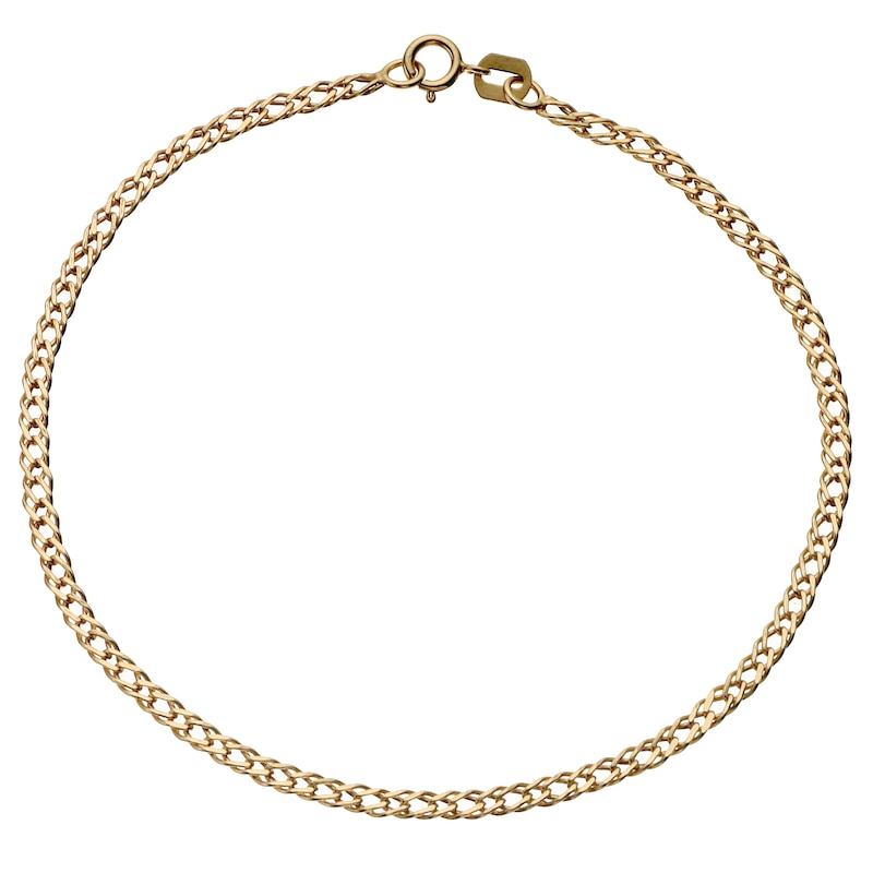 9ct Yellow Gold 10 Inch Curb Anklet