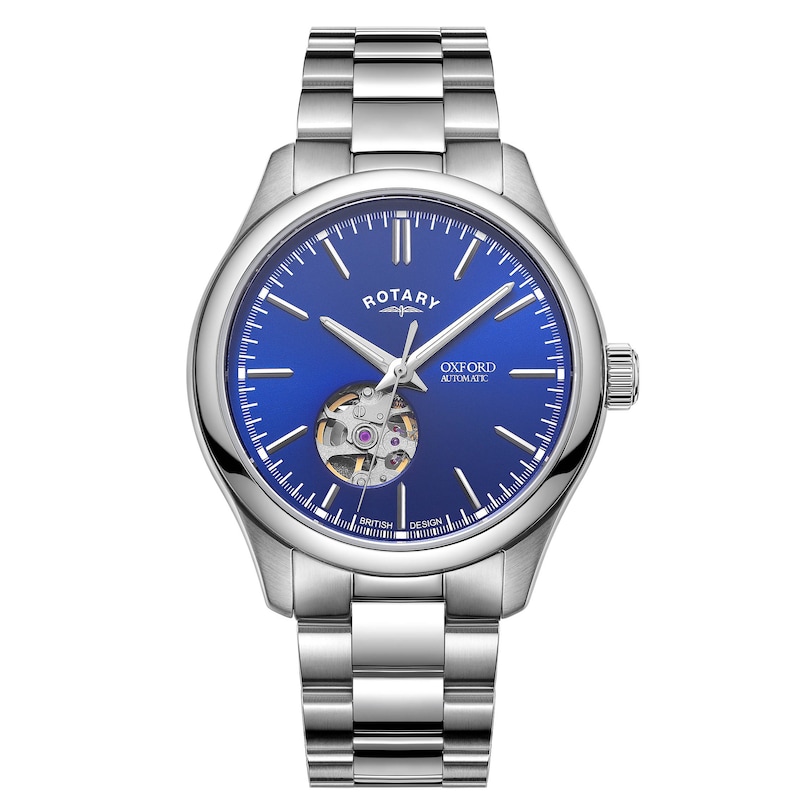 Rotary Men's Oxford Automatic Blue Dial Bracelet Watch