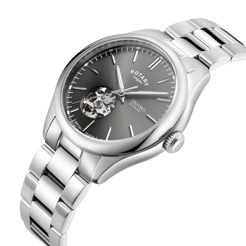 Rotary Men's Oxford Automatic Grey Dial Bracelet Watch