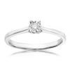 Thumbnail Image 0 of Sterling Silver 0.03ct Diamond Illusion Set Solitaire Ring