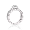 Thumbnail Image 2 of Perfect Fit Argentium Silver 0.25ct Diamond Twisted Shoulders Bridal Set