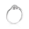 Thumbnail Image 2 of Sterling Silver 0.15ct Diamond Round Cluster Ring