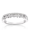 Thumbnail Image 0 of Sterling Silver 0.20ct Diamond Two Row Half Eternity Ring