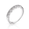 Thumbnail Image 1 of Sterling Silver 0.20ct Diamond Two Row Half Eternity Ring