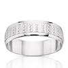 Thumbnail Image 0 of 9ct White Gold 6mm Patterned Wedding Band