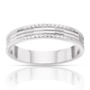 Thumbnail Image 0 of 9ct White Gold 4mm Patterned Wedding Band