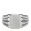 Thumbnail Image 0 of Fossil All Stacked Up Men's Steel Signet Ring (Size T 1/2)