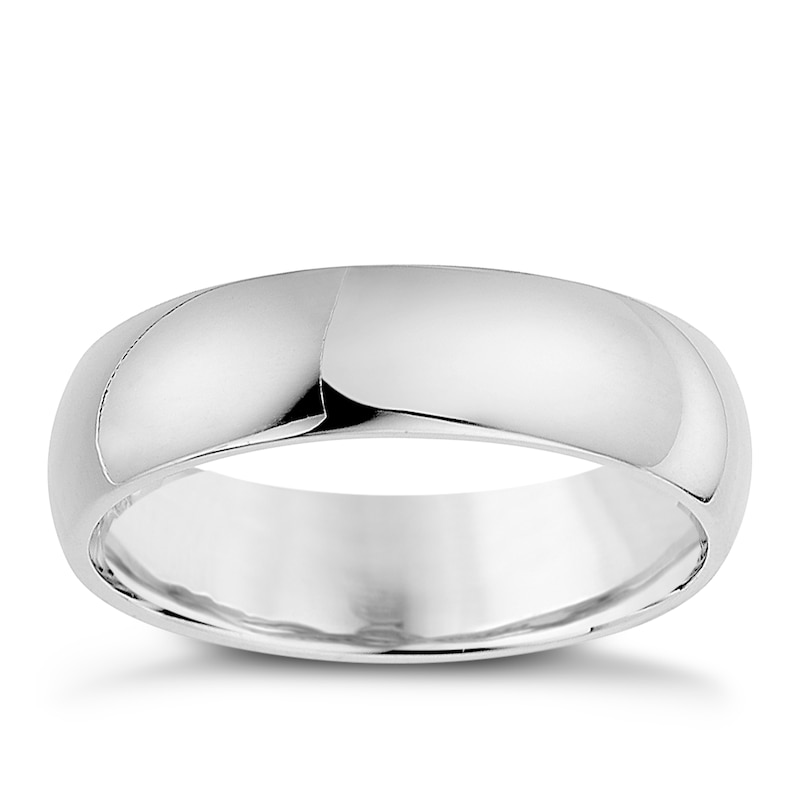 Silver 6mm Super Heavy Court Ring
