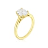 Thumbnail Image 1 of Sterling Silver & 18ct Gold Plated Vermeil Created White Sapphire Oval Shape Solitaire Ring