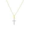 Thumbnail Image 0 of Children's 9ct Yellow Gold Cubic Zirconia Cross Pendant Necklace