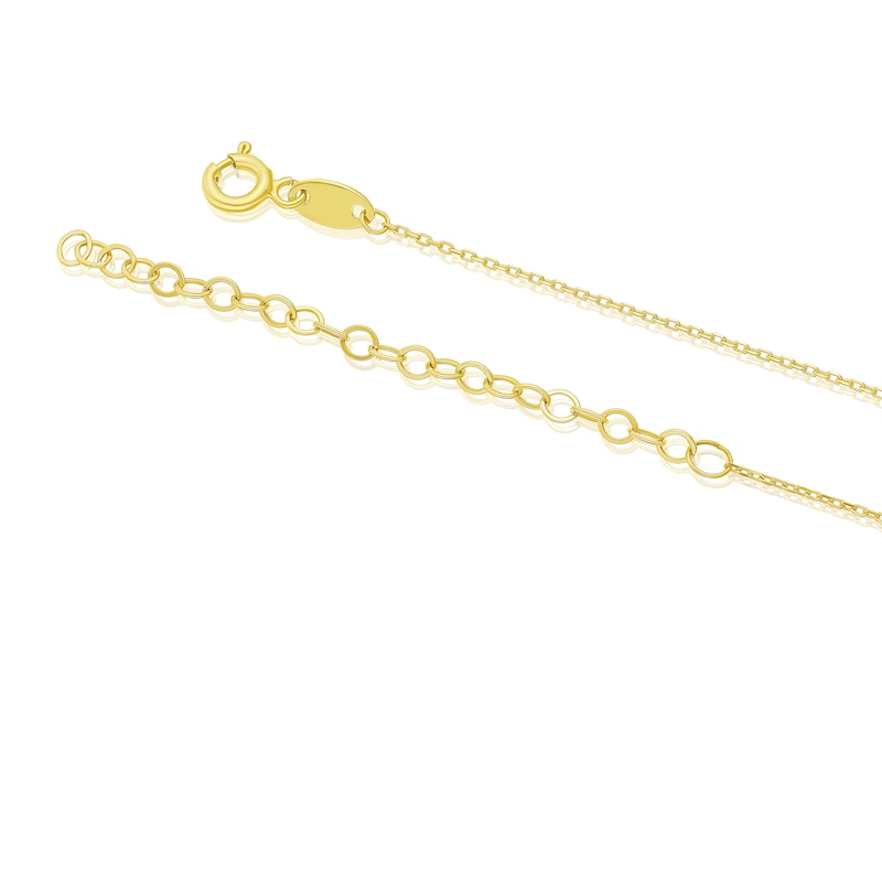 Children's 9ct Yellow Gold Cubic Zirconia Cross Pendant Necklace