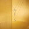 Thumbnail Image 3 of Children's 9ct Yellow Gold Cubic Zirconia Cross Pendant Necklace