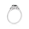 Thumbnail Image 2 of Sterling Silver Black Onyx 0.10ct Diamond Round Halo Ring