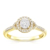 Thumbnail Image 0 of 9ct Yellow Gold Solitaire Round Halo 0.25ct Diamond Ring