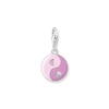 Thumbnail Image 0 of Thomas Sabo Ladies' Sterling Silver Pink Enamel & Cubic Zirconia Yin Yang Charm Pendant