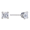 Thumbnail Image 0 of 9ct White Gold Cubic Zirconia Square 4mm Stud Earrings