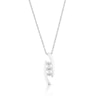 Thumbnail Image 0 of Sterling Silver Fancy Three Stone Diamond Pendant Necklace