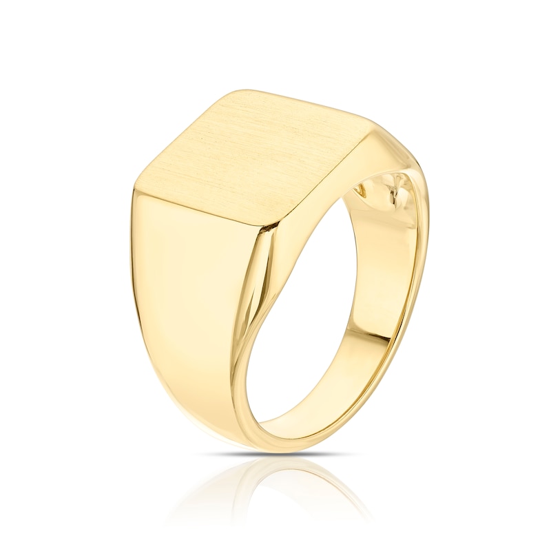 Men's Sterling Silver & 18ct Gold Plated Vermeil Signet Ring