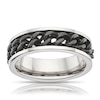 Thumbnail Image 0 of Men's Titanium & SS Curb Chain Detail Spinner Ring