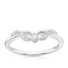 Thumbnail Image 0 of Platinum Leaf Twist 0.10ct Diamond Wishbone Wedding Ring