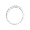 Thumbnail Image 2 of Platinum Leaf Twist 0.10ct Diamond Wishbone Wedding Ring