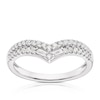 Thumbnail Image 0 of Platinum 2 Row 0.34ct Diamond Wishbone Wedding Ring