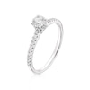 Thumbnail Image 1 of 9ct White Gold 0.50ct Diamond Solitaire Stone Set Shoulders Ring
