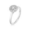 Thumbnail Image 1 of Emmy London Platinum 0.25ct Diamond Round & Baguette Cluster Halo Ring