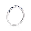 Thumbnail Image 2 of 9ct White Gold Sapphire & Diamond Crossover Ring