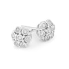 Thumbnail Image 1 of Sterling Silver 0.10ct Diamond Flower Cluster Stud Earrings